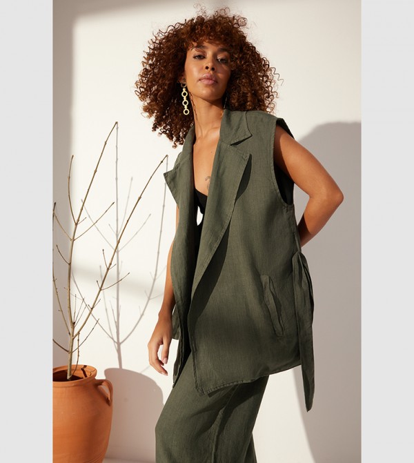 Trendyol  Clothing - Green Waistcoats