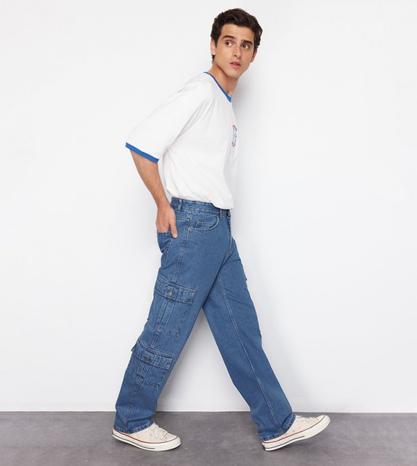 Trendyol Trendyol  - Blue Straight Jeans