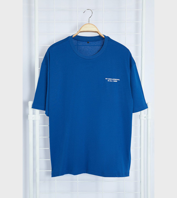 Trendyol Trendyol - Blue Round Neck T-Shirts