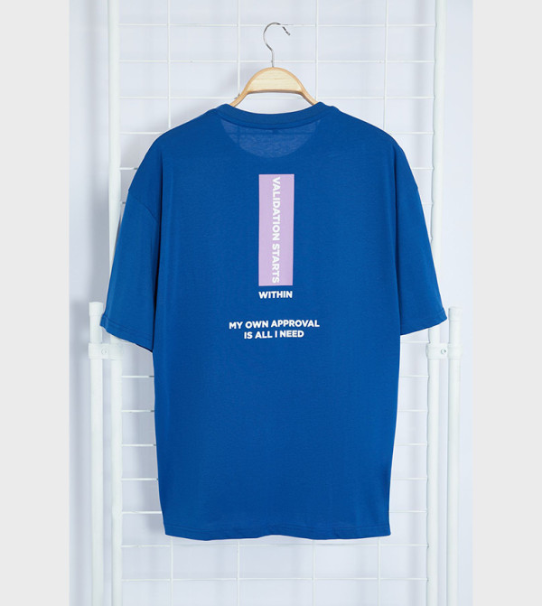 Trendyol Trendyol - Blue Round Neck T-Shirts