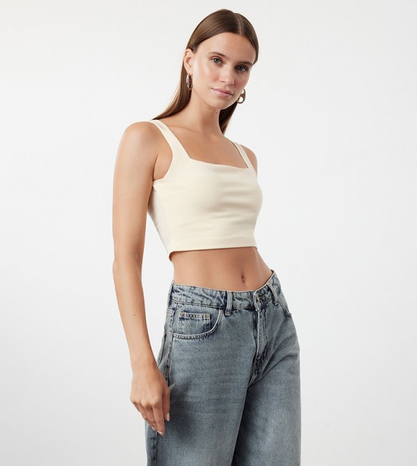 Trendyol Trendyol  - Beige Sleeveless Tops