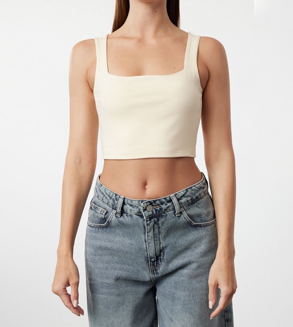 Trendyol Trendyol  - Beige Sleeveless Tops