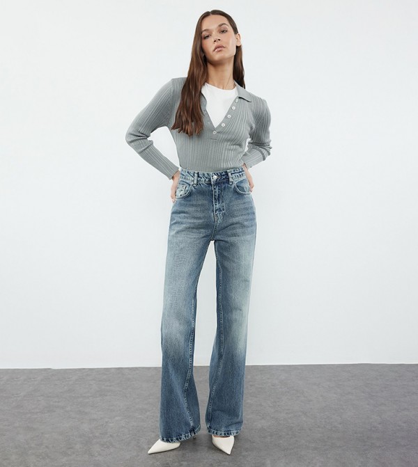 Trendyol Trendyol  - Blue Straight Jeans