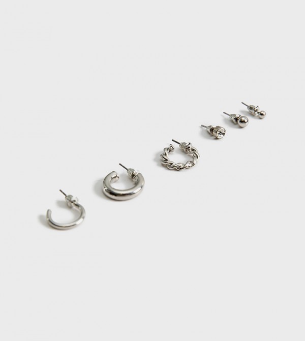 كوتون مجوهرات - فضي الأقراط