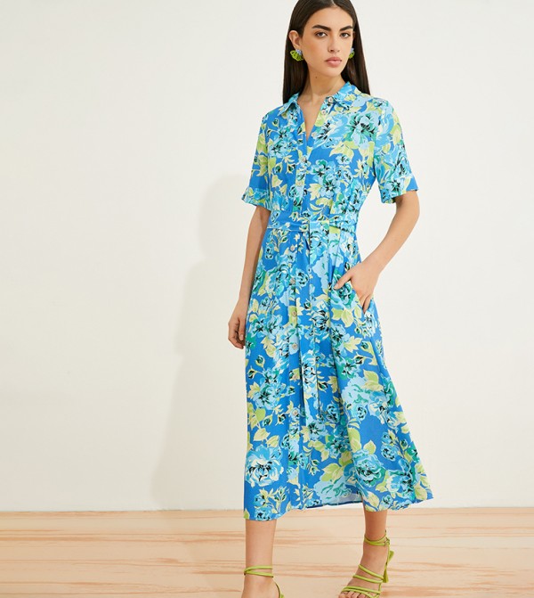 كوتون كوتون - أزرق فساتين كاجوال