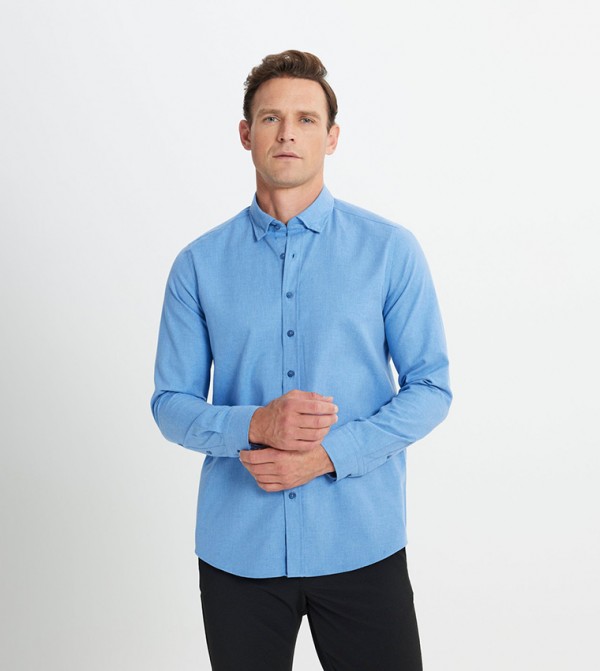 ALTINYILDIZ CLASSICS - Outlet  - Blue Long Sleeves