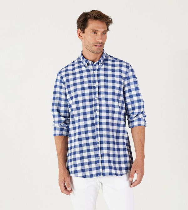 ALTINYILDIZ CLASSICS ALTINYILDIZ CLASSICS - Blue Casual Shirts