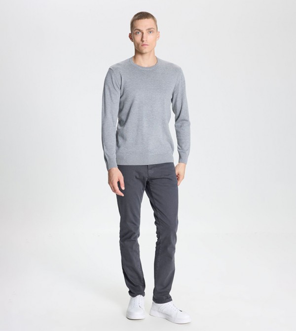 التن يلدز كلاسيكس - أوتليت  - رمادي Round Neck Sweaters
