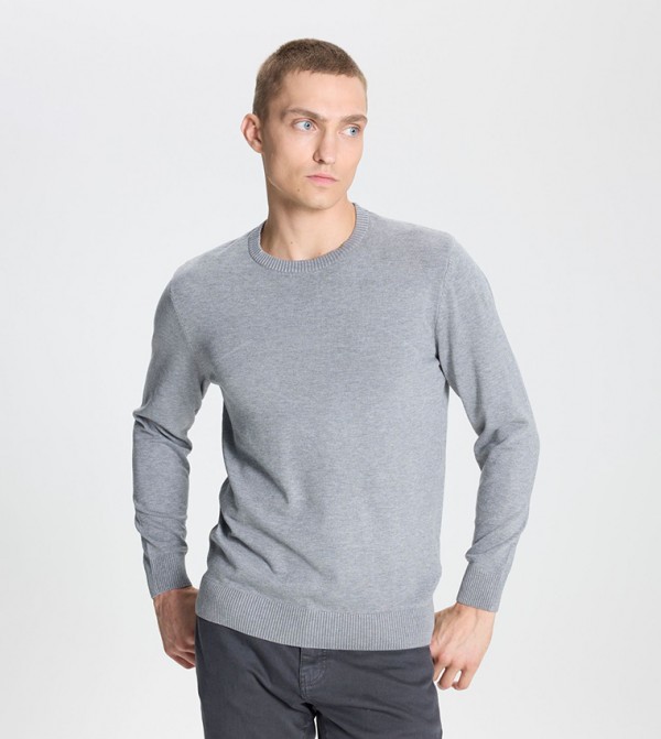 التن يلدز كلاسيكس - أوتليت  - رمادي Round Neck Sweaters