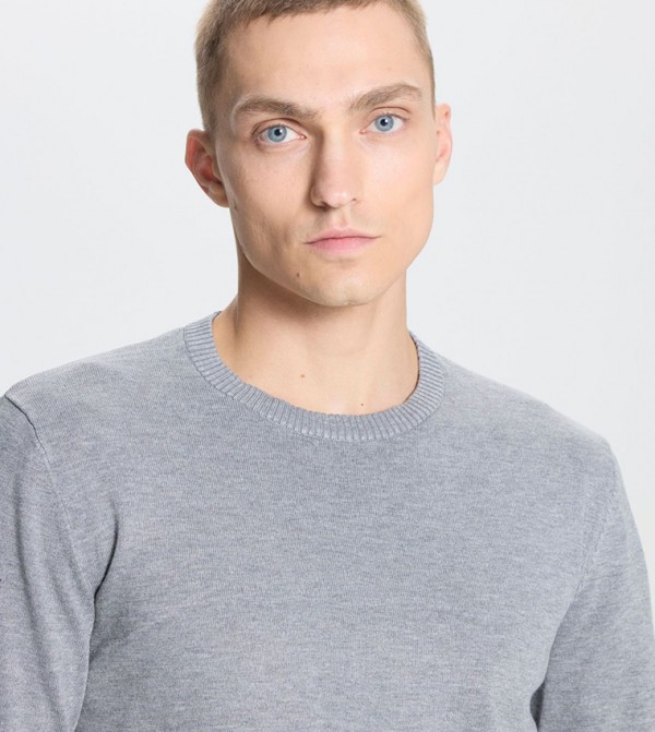 التن يلدز كلاسيكس - أوتليت  - رمادي Round Neck Sweaters