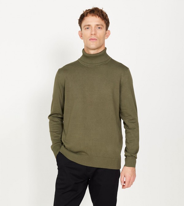 ALTINYILDIZ CLASSICS - Outlet  Turtle Neck Sweaters - Green Turtle neck Sweaters
