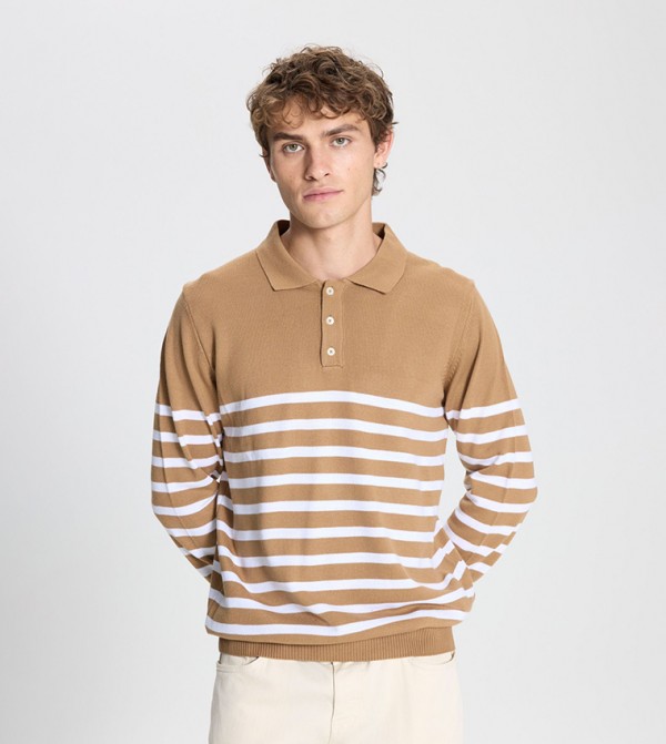 التن يلدز كلاسيكس  - بني  V-neck Sweaters