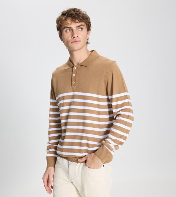التن يلدز كلاسيكس  - بني  V-neck Sweaters