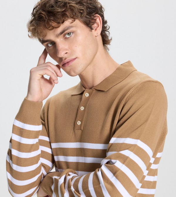 التن يلدز كلاسيكس  - بني  V-neck Sweaters
