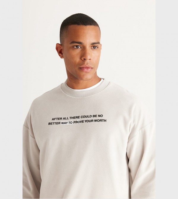 ALTINYILDIZ CLASSICS  Hoodies & Sweatshirts - Beige Sweatshirts