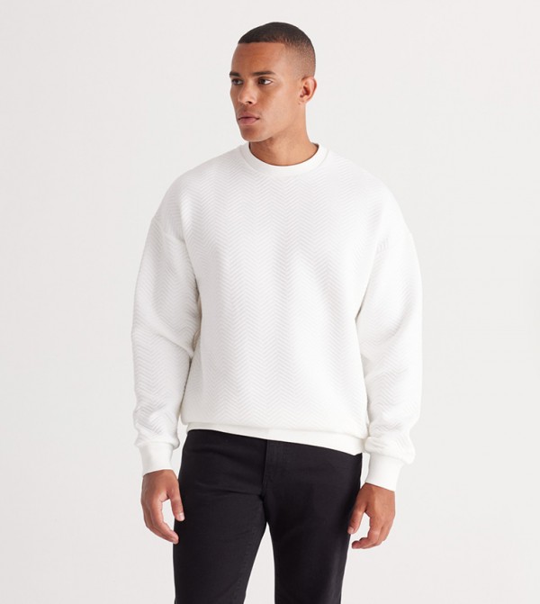 التن يلدز كلاسيكس - أوتليت  - أبيض Round Neck Sweaters