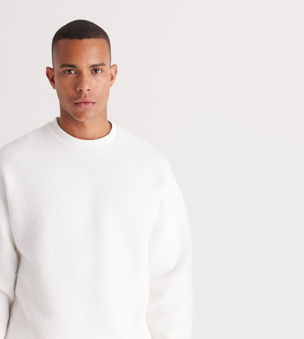 التن يلدز كلاسيكس - أوتليت  - أبيض Round Neck Sweaters