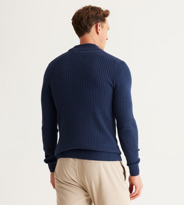 التن يلدز كلاسيكس - أوتليت  - NAVY BLUE Turtle neck Sweaters