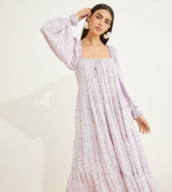 Koton  Dresses - Purple Midi Dresses