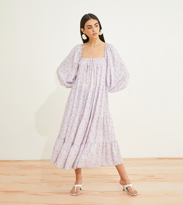 Koton  Dresses - Purple Midi Dresses