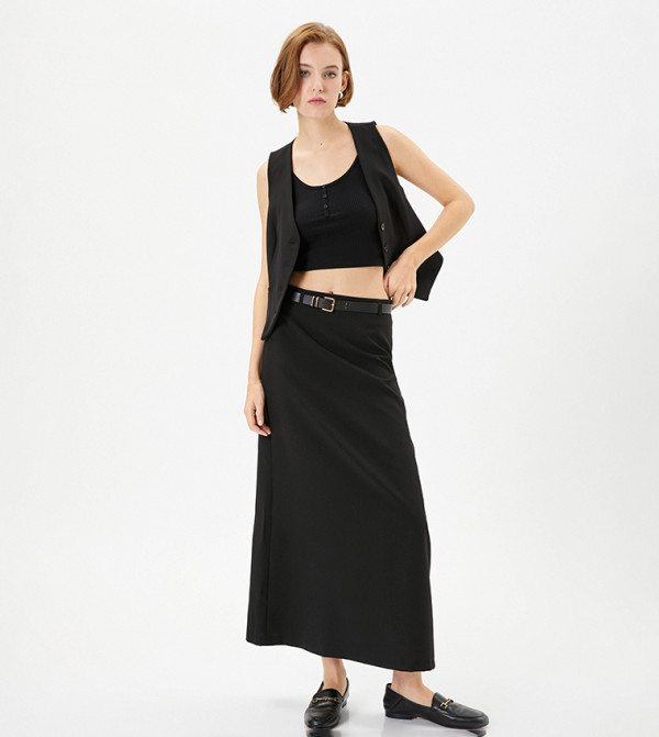 Koton  Maxi Skirts - Black Maxi Skirts