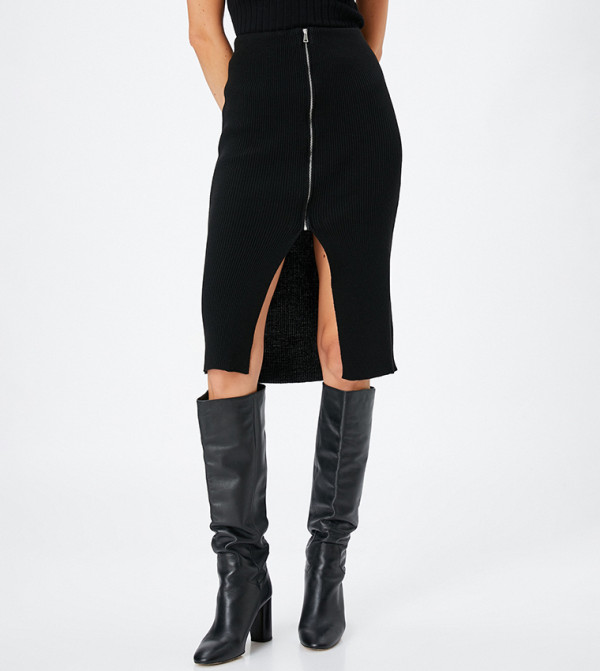 Koton  Skirts - Black Midi Skirts