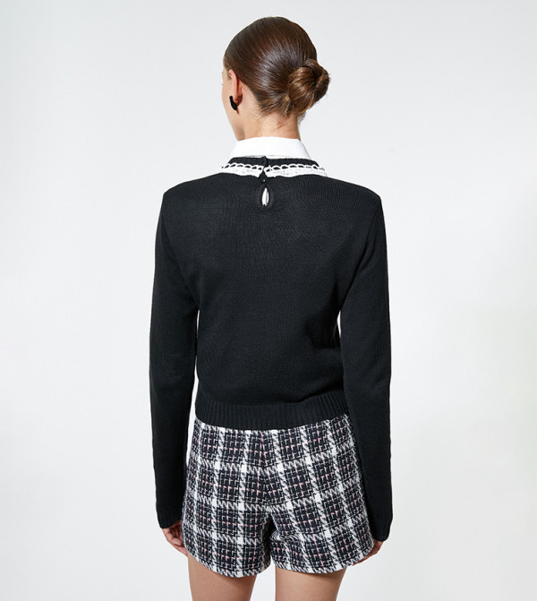 كوتون  سترات - أسود Sweaters