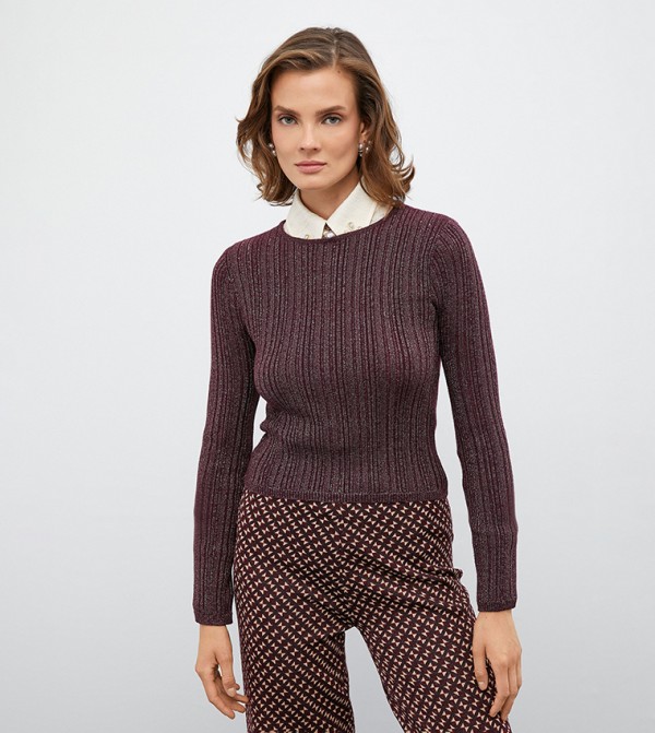 كوتون  سترات - ماروني Sweaters