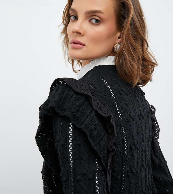 كوتون  سترات - أسود Sweaters