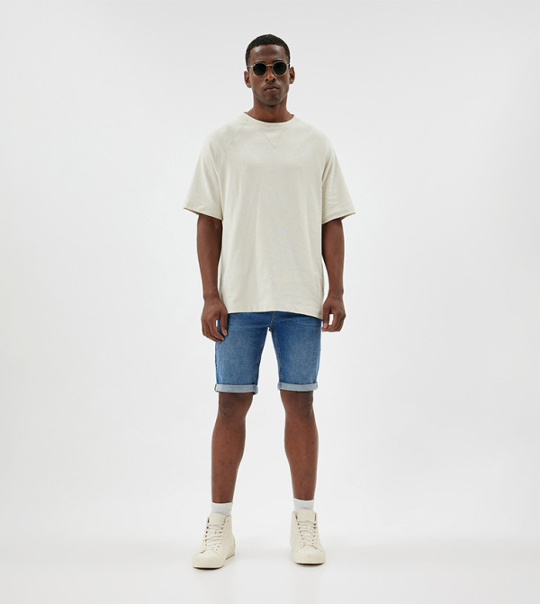 Koton Shorts - DARK INDIGO Denim shorts