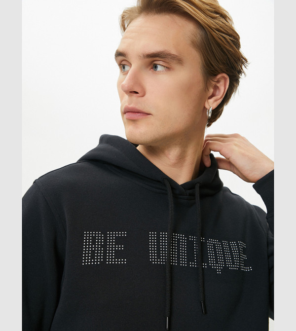 Koton  Hoodies & Sweatshirts - Black Hoodies