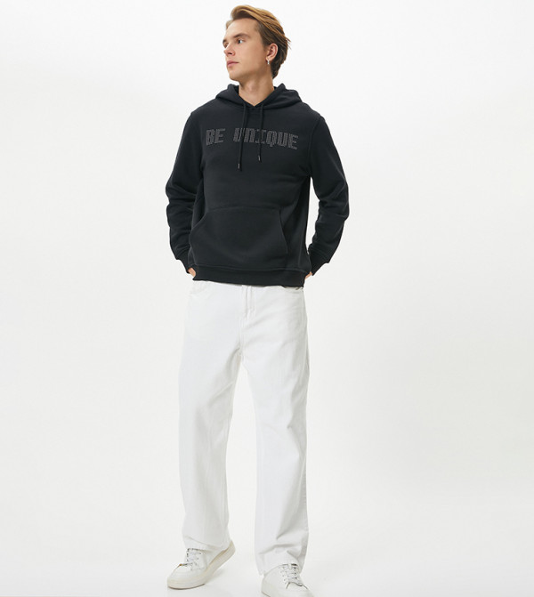 Koton  Hoodies & Sweatshirts - Black Hoodies