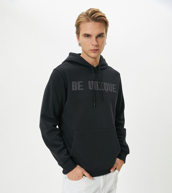 Koton  Hoodies & Sweatshirts - Black Hoodies