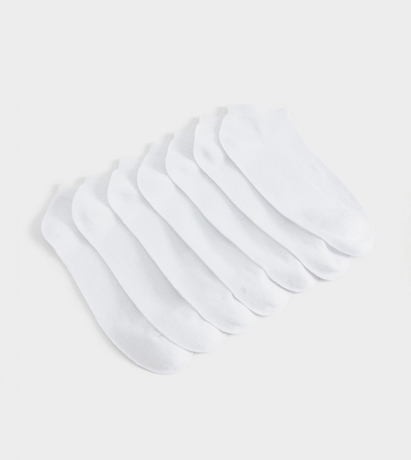 كوتون كوتون - أبيض Ankle Length Socks