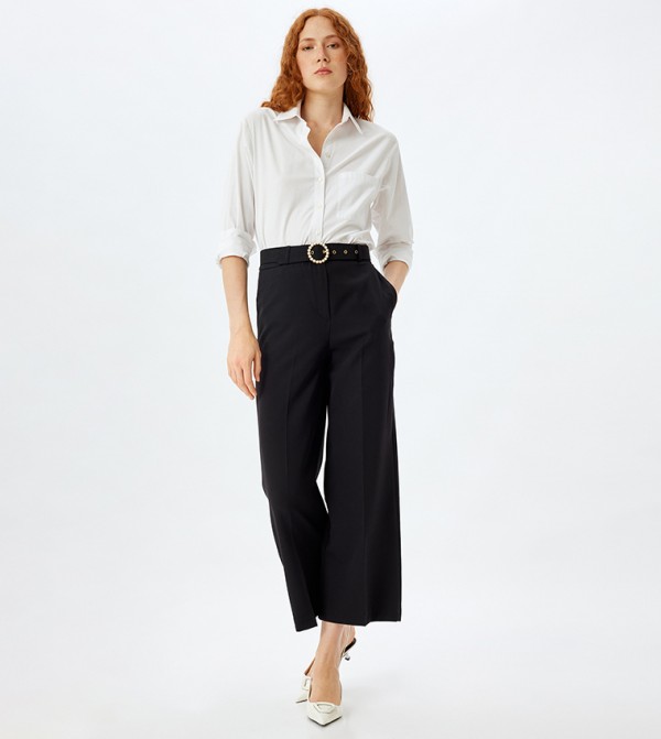 كوتون ﻦﺳﺍﺀ - أسود بنطال كاجوال