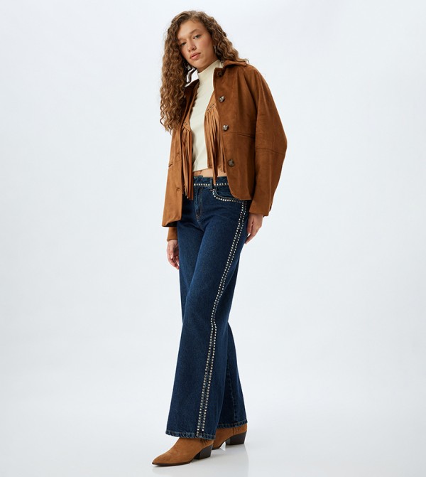 Koton Koton - Navy Wide Leg Jeans