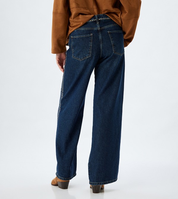 Koton Koton - Navy Wide Leg Jeans