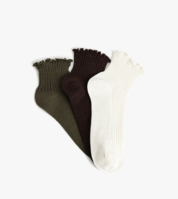 كوتون  جوارب   - أوف وايت  Ankle Length Socks