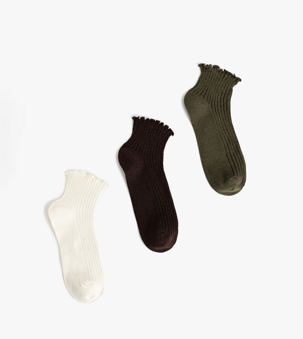 كوتون  جوارب   - أوف وايت  Ankle Length Socks