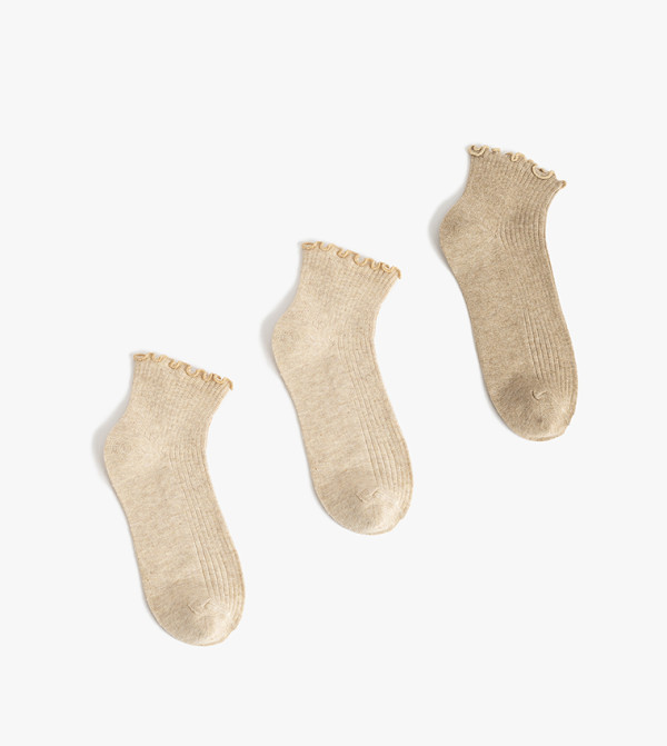 كوتون  جوارب   - بيج Ankle Length Socks