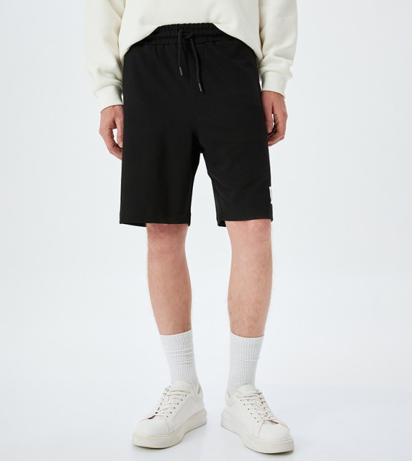 كوتون  ملابس - أسود شورت كاجوال