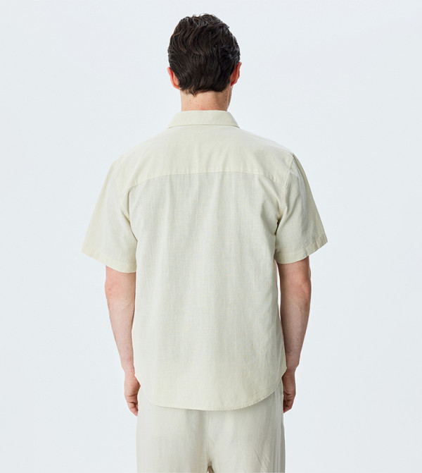 Koton Shirts - Ecru Casual Shirts