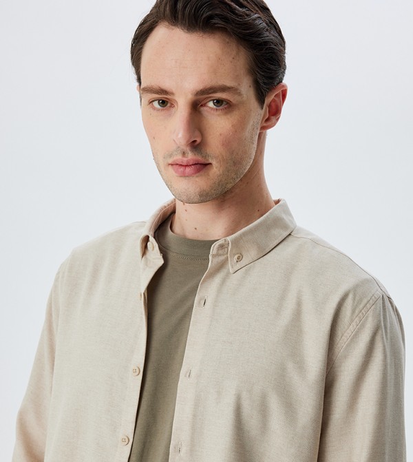 Koton  Shirts - Ecru Casual Shirts