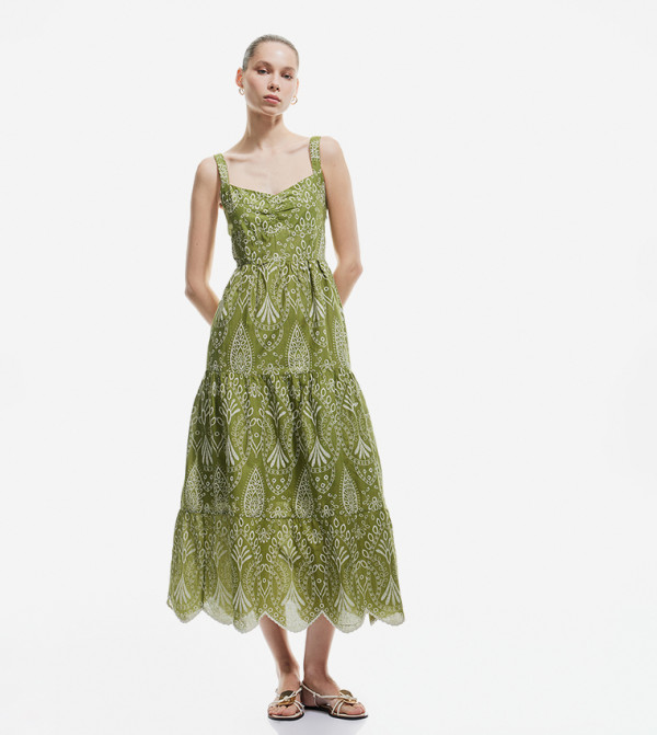 Koton  Midi Dresses - Green Midi Dresses