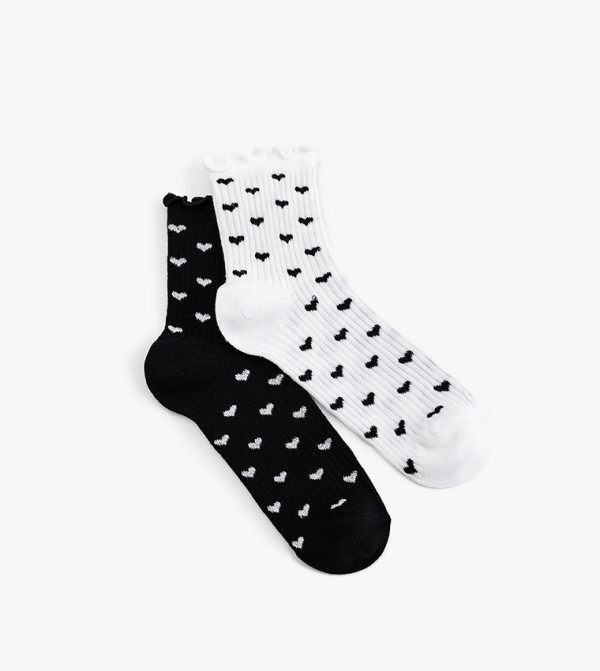 Koton  Socks - Black Calf Length Socks
