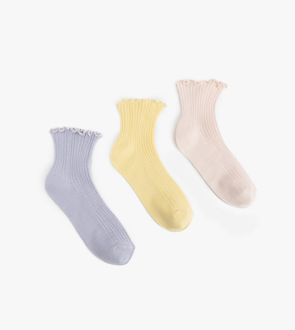 كوتون  جوارب للكاحل  - وردي Ankle Length Socks
