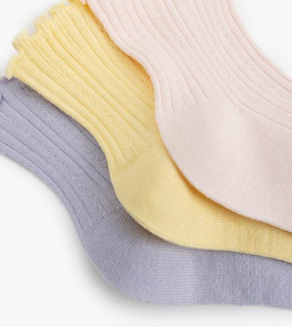 كوتون  جوارب للكاحل  - وردي Ankle Length Socks