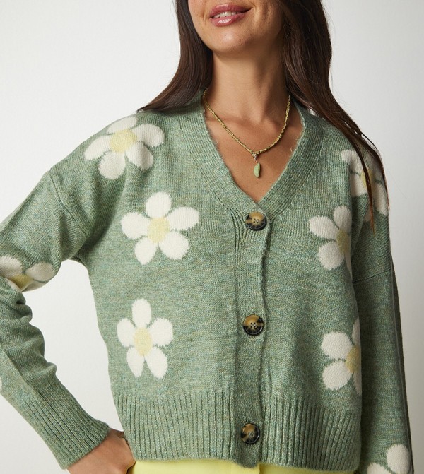 Happiness İstanbul Happiness Istanbul - Green Cardigans