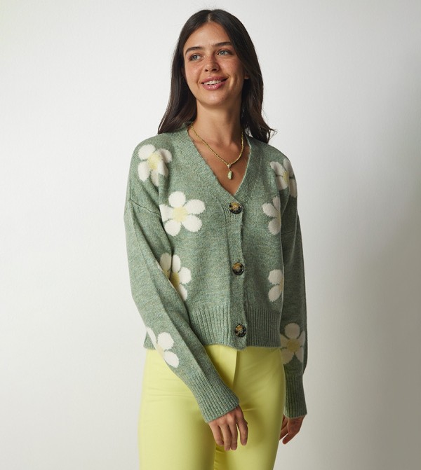 Happiness İstanbul Happiness Istanbul - Green Cardigans