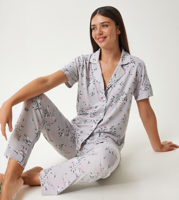 Happiness İstanbul Happiness Istanbul - Grey Pyjama Set